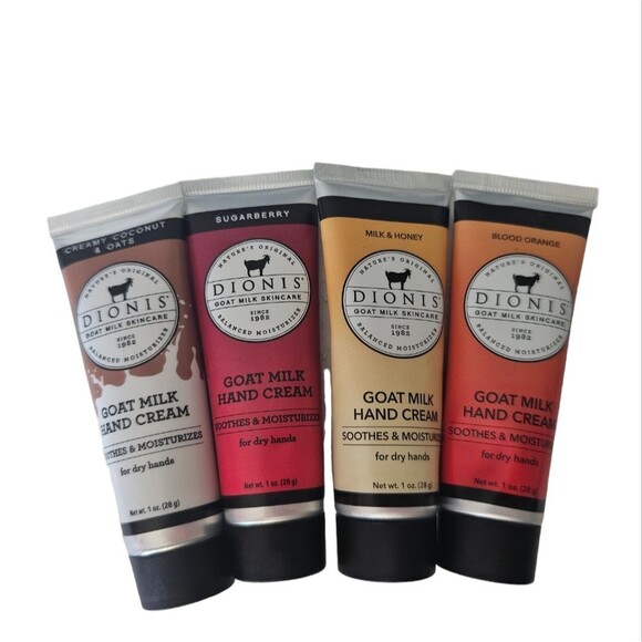 Dionis Goat Milk 1 oz Hand Cream Mosturizing  Lotion Set of 4 New - Picture 1 of 11